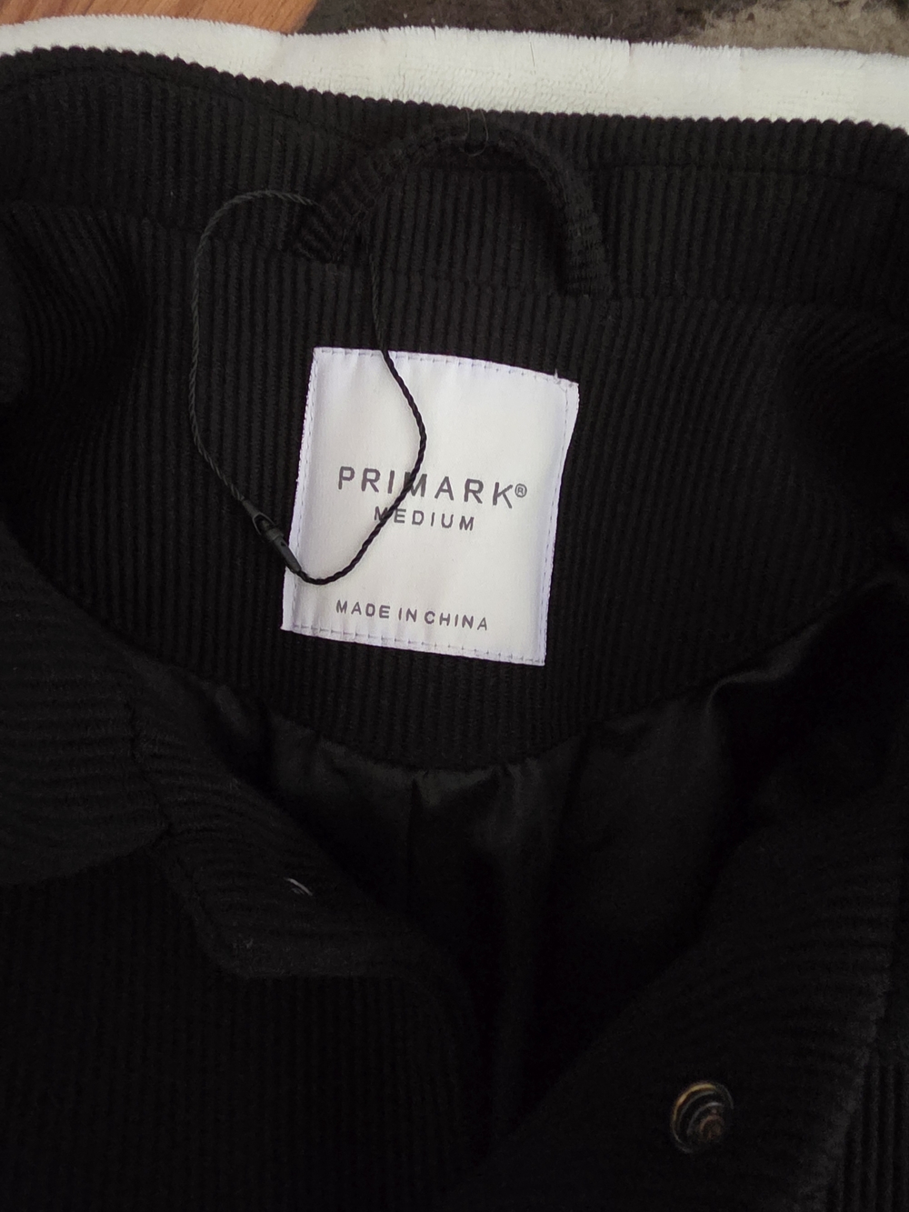 Primark Black Ribbed Button-Front Shirt Jacket - Picture 4 of 4